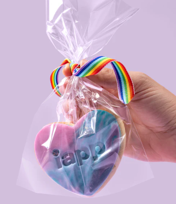 Rainbow Delights - Pride Heart Biscuits 12 per box